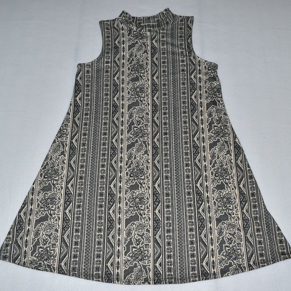 Pink Rose Dresses & Skirts - Pink Rose Sz S A-Line Dress Sleeveless Mock Turtleneck, Abstract Pattern